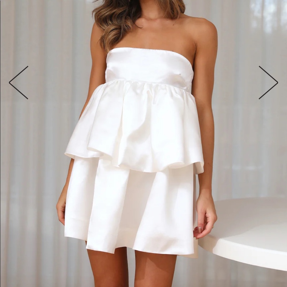 Hello Molly HEN'S NIGHT OUT MINI DRESS IVORY